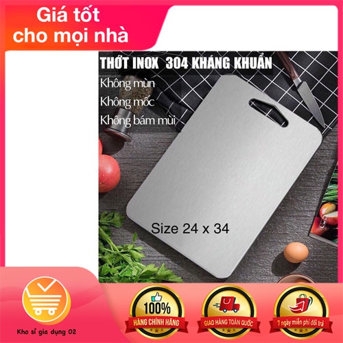 THỚT INOX 304 KHÁNG KHUẨN CƯỜNG LỰC AN TOÀN TUYỆT ĐỐI CHO SỨC KHỎE