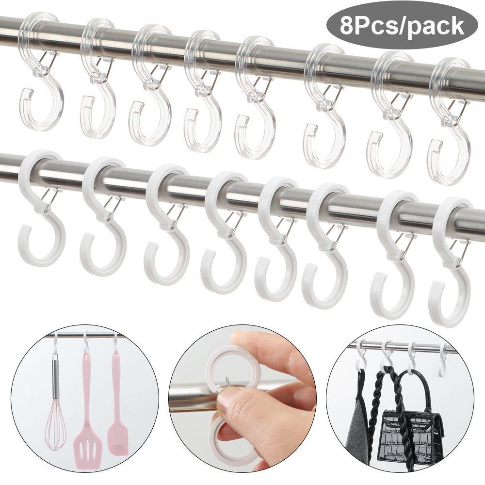 KUNHEV Bộ 8 Móc Khóa Chữ S Đa Năng Chống Gió Tiện Dụng