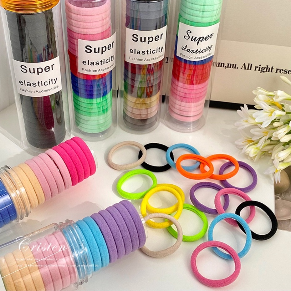 Dây Buộc Tóc Màu Kẹo Ngọt Không Làm Tổn Thương Tóc Thời Trang Mùa Hè 2023
