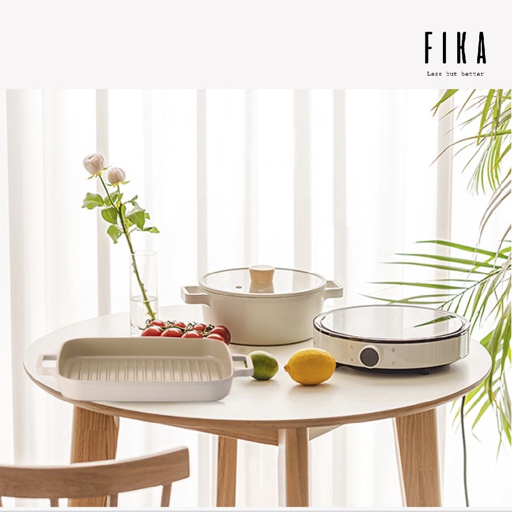 [Mã BMBAU300 giảm 10% đơn 499K] [Mã INCU300 giảm 10% đơn 499K] Chảo Nướng Fika Neoflam tráng gốm size 28cm - EK-FI-G28