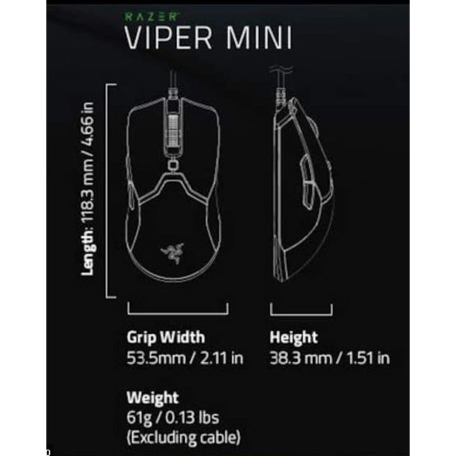 Chuột chơi game Razer Viper Mini - Mới 100% (Hàng Chính Hãng)