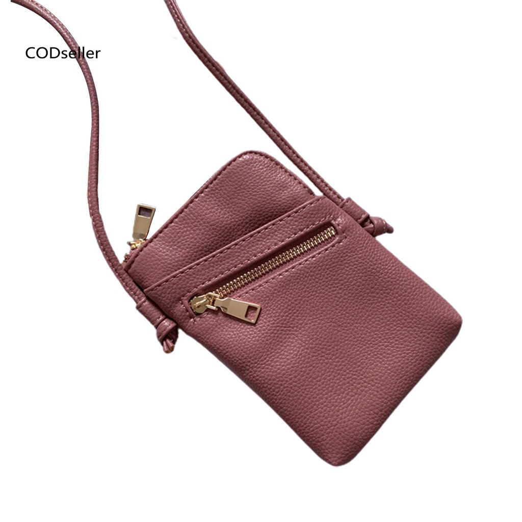 COD_ Purse Crossbody Bag Mini Zipper Closure Phone Bag Cute for Shopping