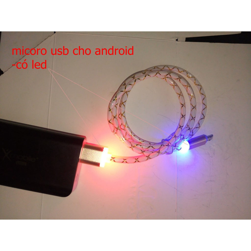 dây sạc có led micro usb