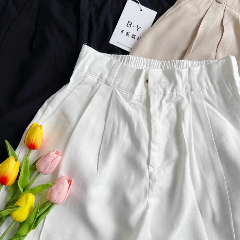 Quần Short Đũi Quần Đùi Đũi Dáng Váy Xoè Lưng Chun Co Giãn Cạp Cao Ống Rộng Xếp Ly Ailee SHORT NU 001