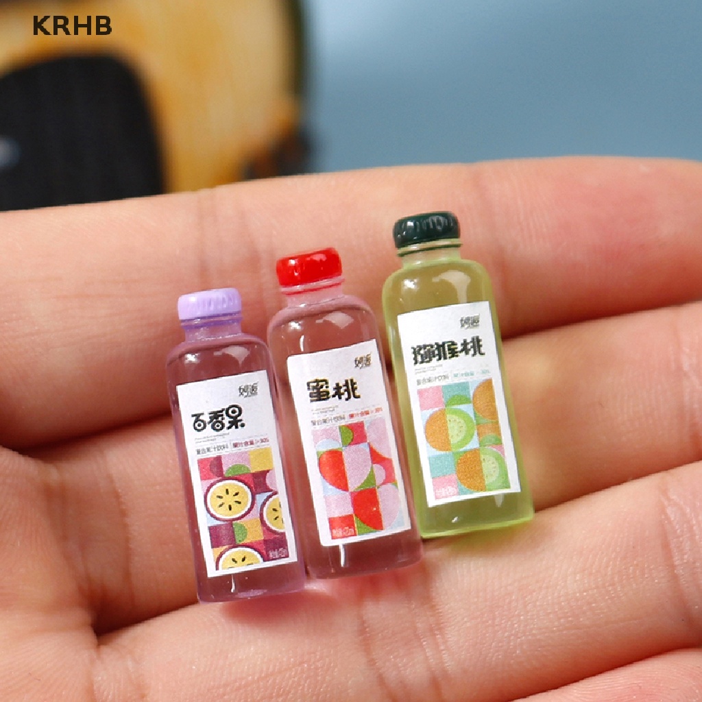 3 Chai Nước Ép Trái Cây Trang Trí Nhà Búp Bê 1: 12 Mới