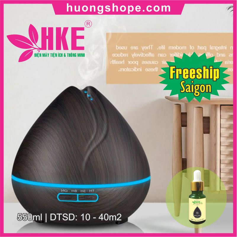 Máy Khuếch Tán Tinh Dầu Búp Sen nâu- Đèn Xông Tinh Dầu Cao Cấp HKE MTD04