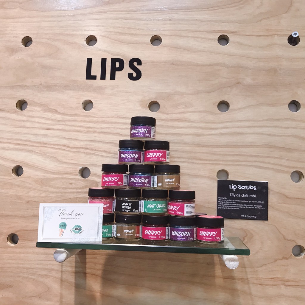 Lip scrub - Tẩy da chết môi Lush : chery , mint julips , unicorn , cookie dough, honey | BigBuy360 - bigbuy360.vn