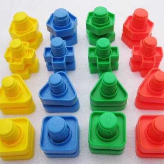 Set ỐC VÍT NHỰA TO Rèn Vận Động Tinh