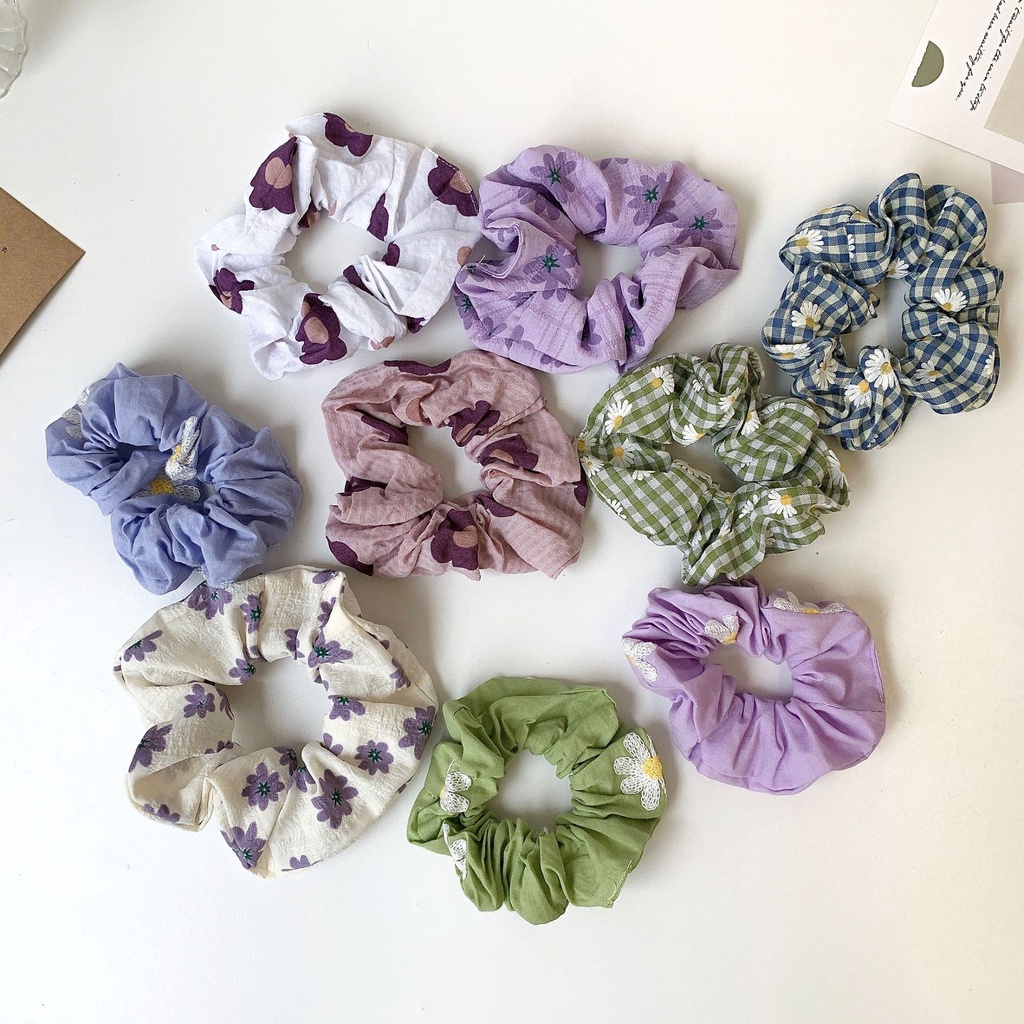 Cột tóc Scrunchie hoa Baby
