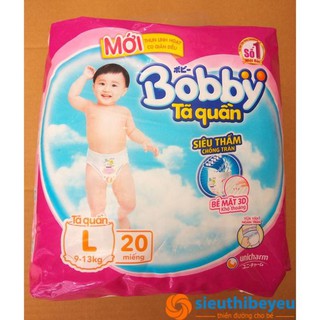 Bỉm quần Bobby S24/M22/L20/XL18