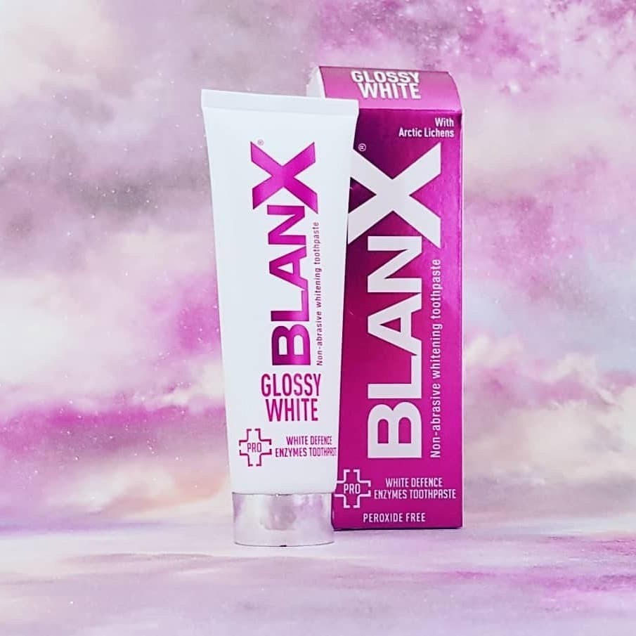 Kem Đánh Răng Trắng Răng Tự Nhiên BLANX Glossy Pink | Không Mài Mòn Men Răng, Giảm Ố Vàng, Cho Hơi Thở Hương Hoa (75ml)