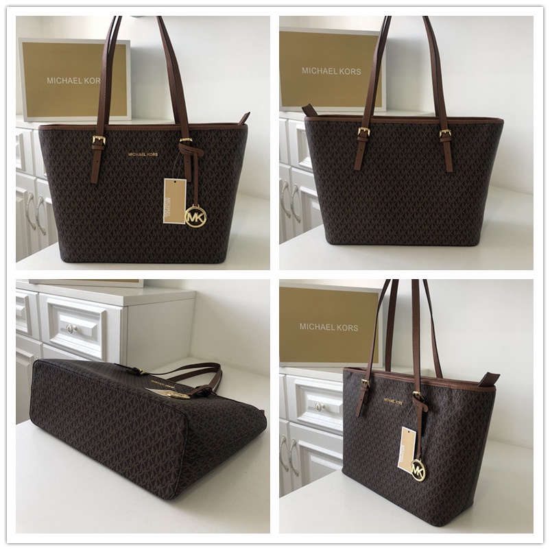 Michael Kors Michael Kors Cộng Với Kích Thước in Túi Mua Sắm M.k Tote Túi Xách Nữ Zipper Tote Túi Xách Nữ Túi Vai Đơn Cô