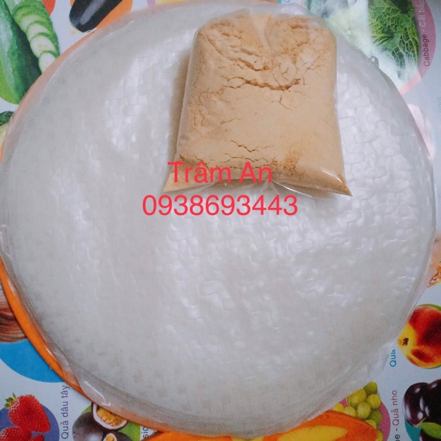 1kg bánh tráng tròn phơi sương và 200g muối tỏi nhuyễn loại I