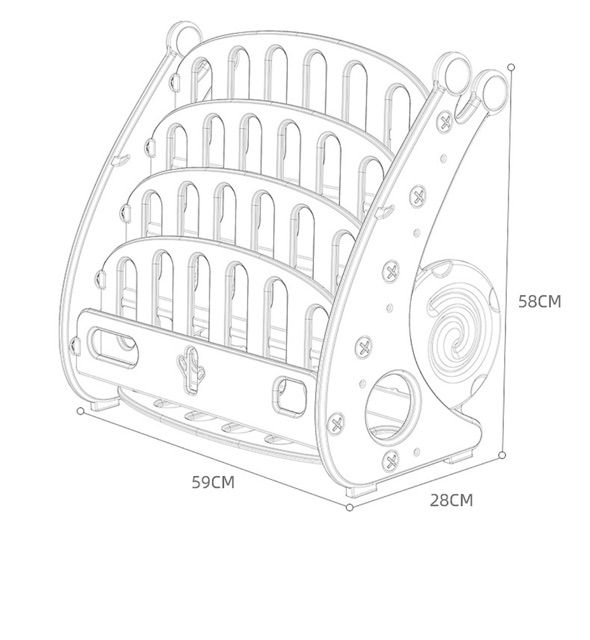 Giá sách mini cho bé hình ốc sên (sẵn hồng)- JamesBond Kids | BigBuy360 - bigbuy360.vn