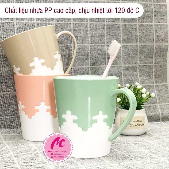 Cốc Nhựa 2 Màu Uống Nước, Đánh Răng Nhựa Việt Nhật