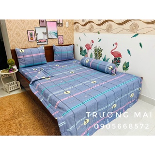 Bộ chăn ga gối Thắng Lợi chính hãng chuẩn logo công ty in trên vải