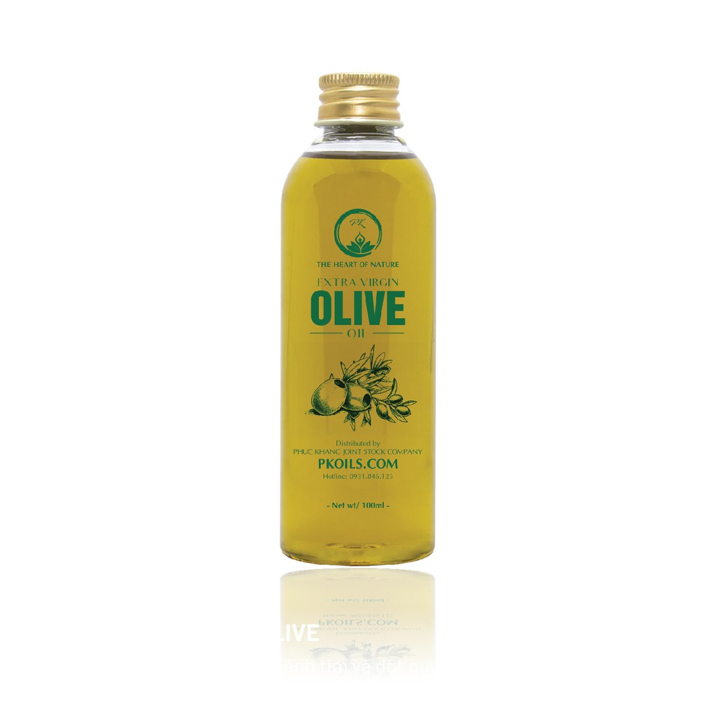 Dầu olive ép lạnh cao cấp PK 100ml - sử dụng để nấu ăn, massage và chăm sóc da