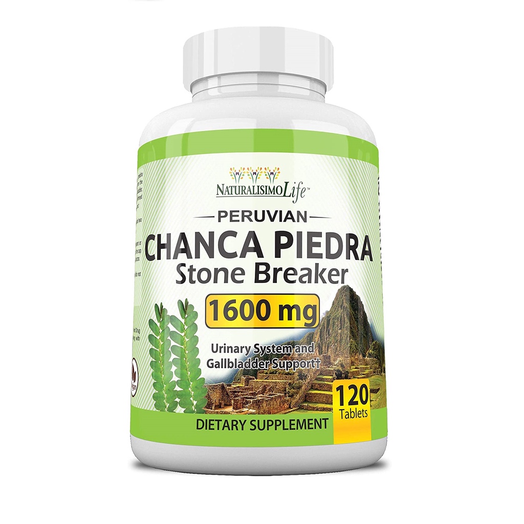 Peruvian Chanca Piedra 1600mg Naturalisimo Life Viên uống hỗ trợ đường tiết niệu, sỏi thận và sỏi mật 120 viên
