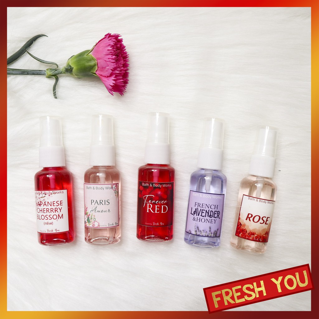 [Bath&Body Works - Mùi hoa 1] Xịt Thơm toàn thân 30ml