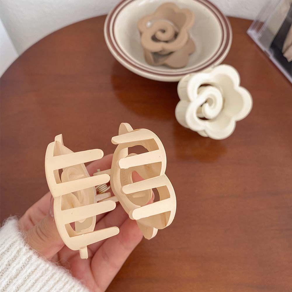 Kẹp Tóc Càng Cua Hình Hoa Hồng Bằng Acrylic Thời Trang Cho Nữ AARON1