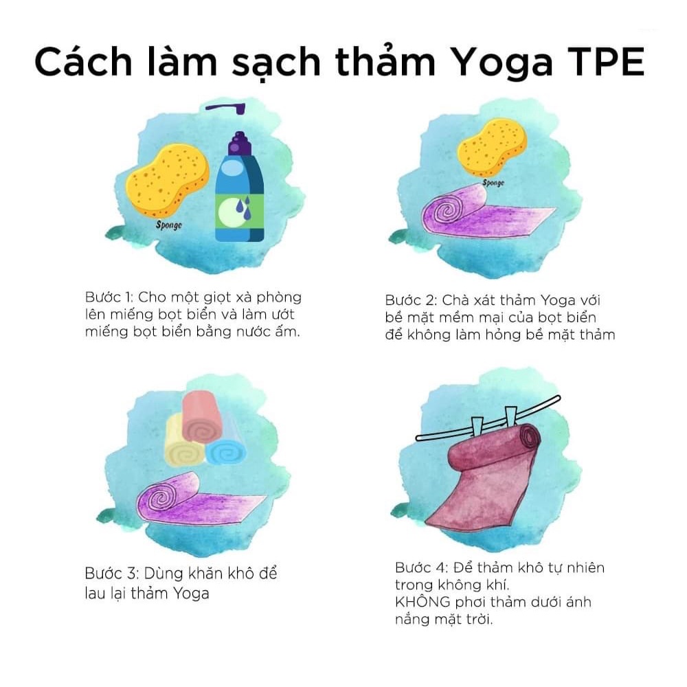 Thảm Tập YOGA, GYM 2 Lớp Cao Cấp, Thảm Tập Yoga Chống Trượt + Kèm Túi Đựng + Quà Tặng Ngẫu Nhiên.