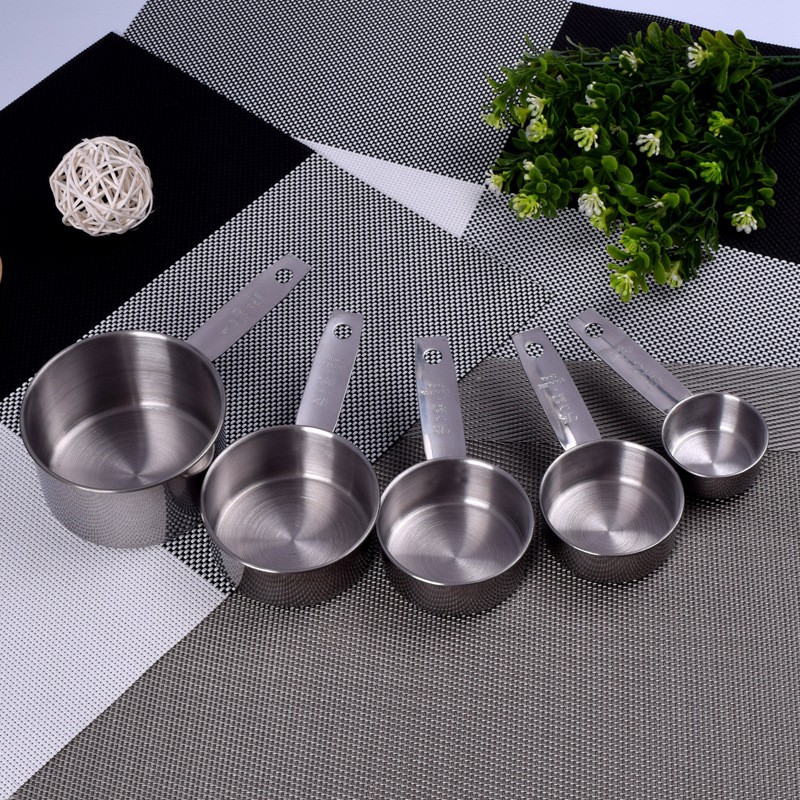 Bộ 5 Cốc Đo Lường Bằng Thép Không Gỉ Tiện Dụng Chất Lượng Cao