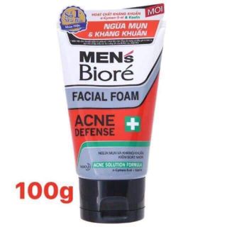 Sữa rửa mặt Bioré men facial foam ngừa mụn & kháng khuẩn 100g