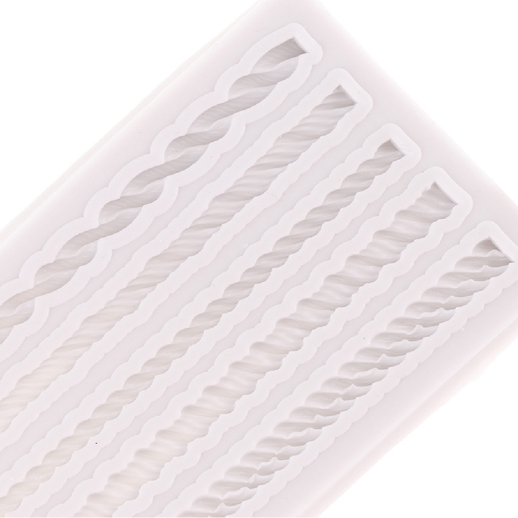 SG - Khuôn silicon hình dây thừng 4d viền bánh làm fondant kẹo đường trang trí bánh