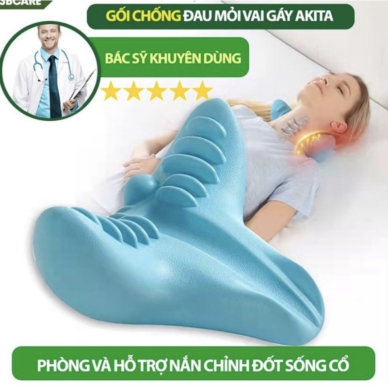 Gối chống đau mỏi vai gáy phòng và hỗ trợ nắn chỉnh các đốt sống cổ
