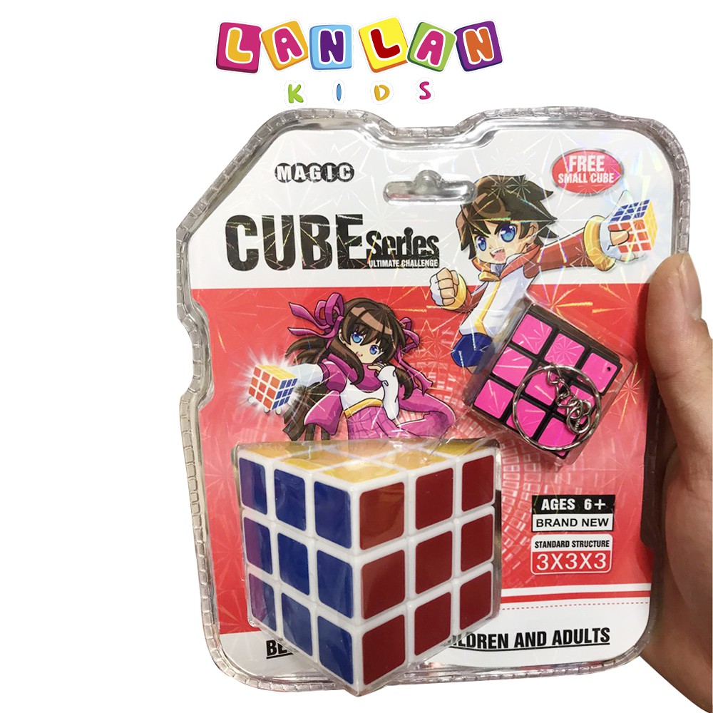 Rubic 3x3 kèm móc khóa cực đẹp mẫu mới nhất 2021