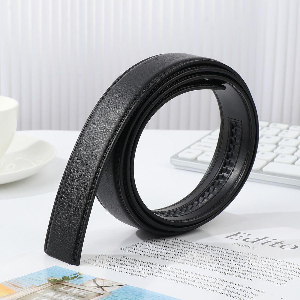 Thắt Lưng Da Khóa Cài Tự Động Màu Đen Chất Lượng Cao