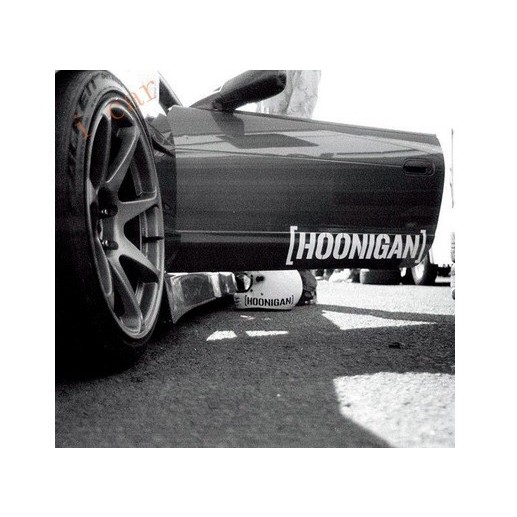 Decal trang trí tường / Xe - Chữ HOONIGAN ( Trắng và Đen )