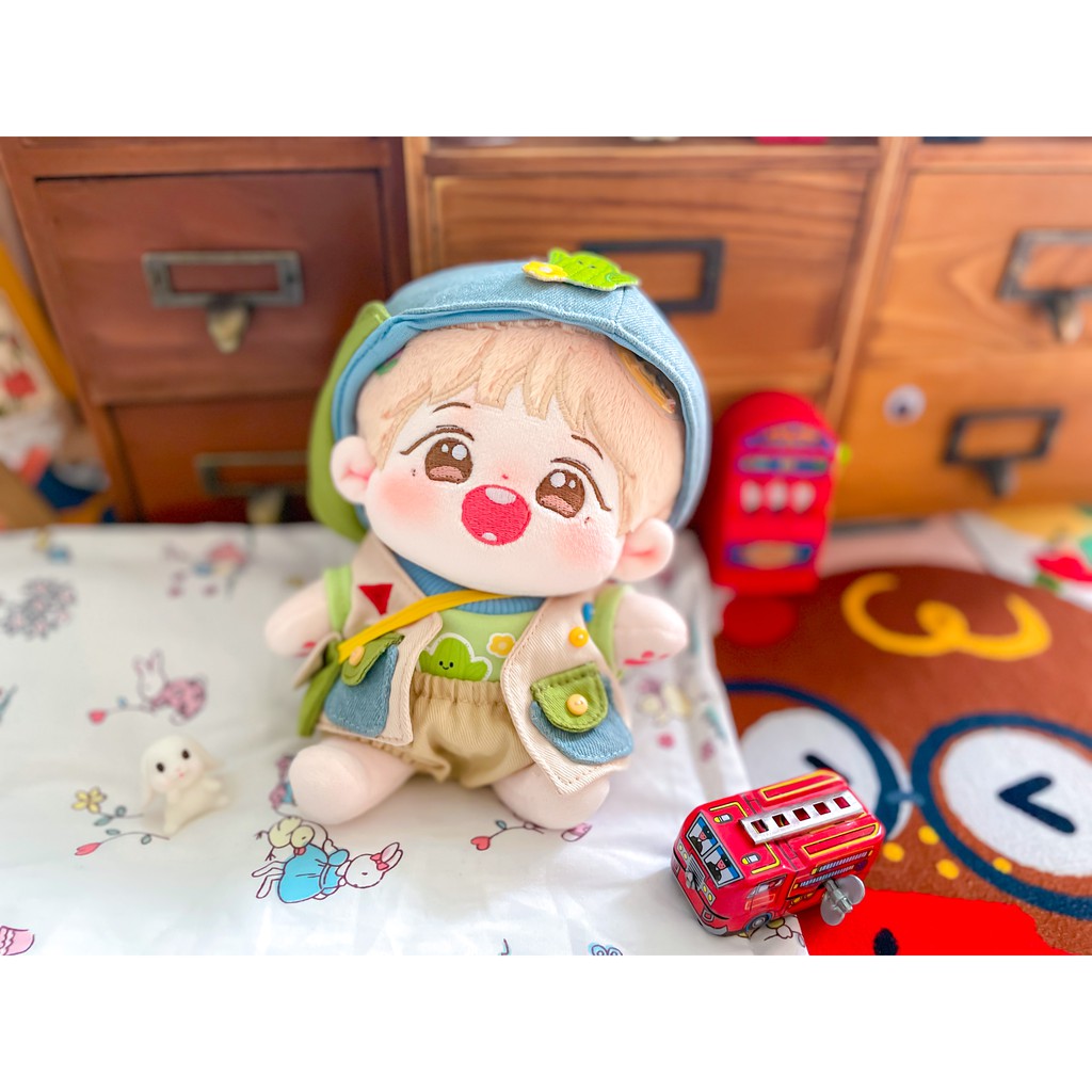 Set 4 món bộ quái vật xanh cho búp bế 10cm 15cm 20cm