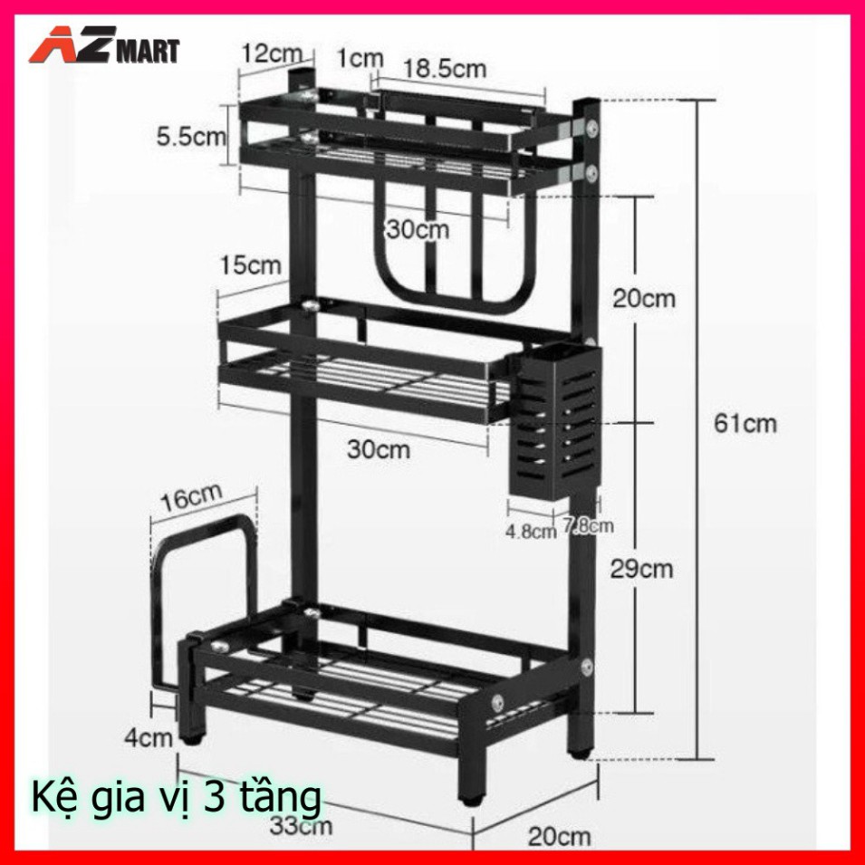 Kệ Gia Vị FREESHIP Kệ Đựng Gia Vị Cho Nhà Bếp Siêu Tiện Dụng