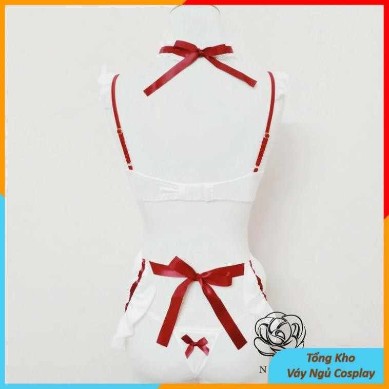 Váy Ngủ Nữ Hở Lưng Sexy Cosplay Y tá, Yếm Ngủ Buộc Dây Freesize Chụp Ảnh Indoor Studio Gợi Cảm - YtaN187 TKVN | BigBuy360 - bigbuy360.vn
