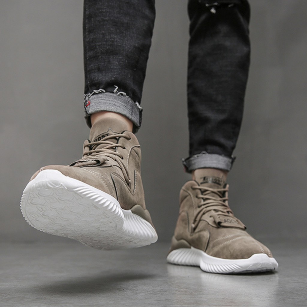 GIÀY THỂ THAO NAM CỔ CAO - GIÀY SNEAKER NAM INF X816 DA LỘN MỊN CAO CẤP | BigBuy360 - bigbuy360.vn