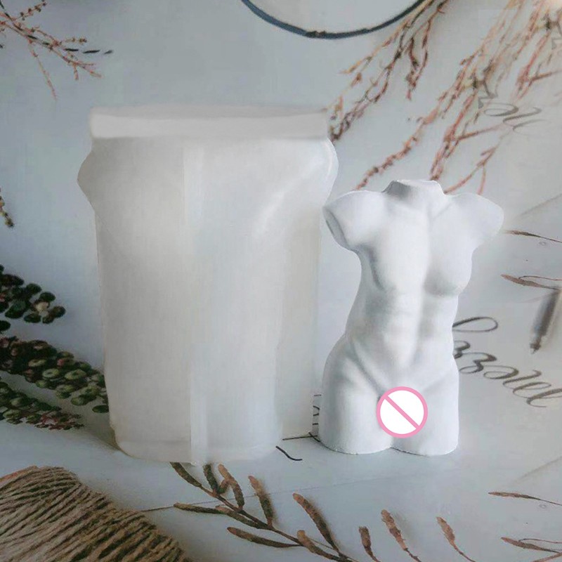 Khuôn Silicone Tạo Hình Làm Nến Diy Hình Cơ Thể Người 3d