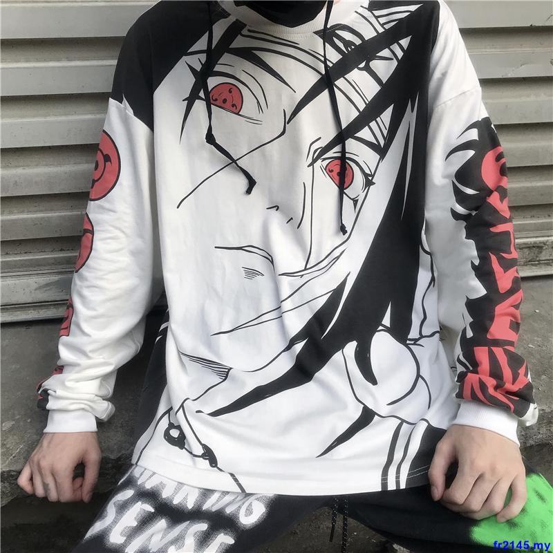 Áo Khoác Hoodie Nhung Màu Tối In Hình Naruto Fr2145. My1. 3 Thời Trang Mùa Thu Cho Nam