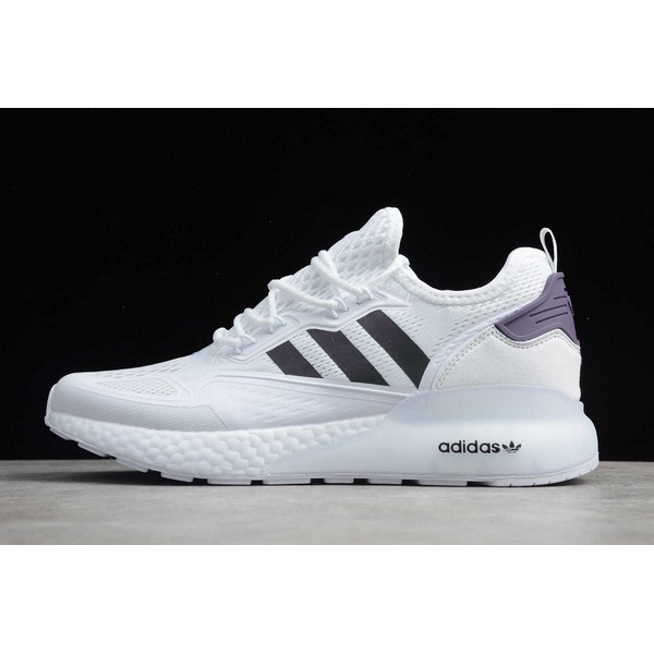 Giày Thể Thao Chạy Bộ Màu Tím Trắng 2020 ZX 2K BOOST FV8489 Cho Nam