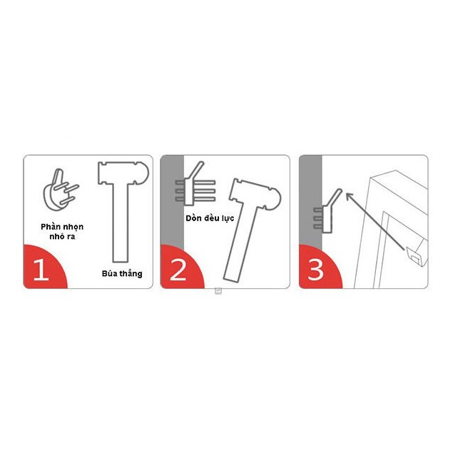 Đinh móc treo tường 4 chân khung ảnh đóng tường treo tranh đồ gia đình , khung ảnh không khoan tường chắc chắn