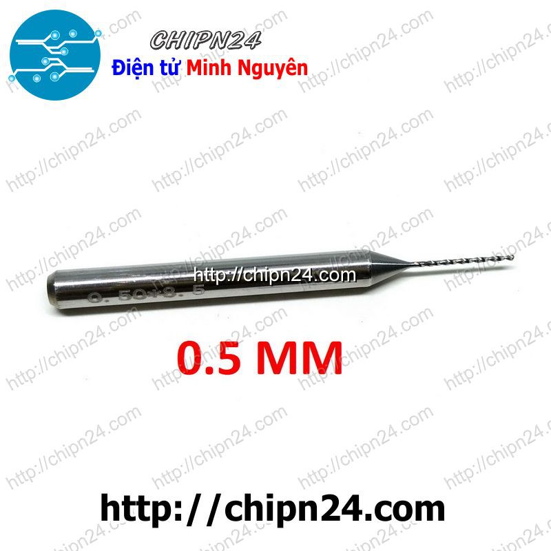 [1 CÂY] Mũi khoan mạch in CNC HỢP KIM 0.5mm