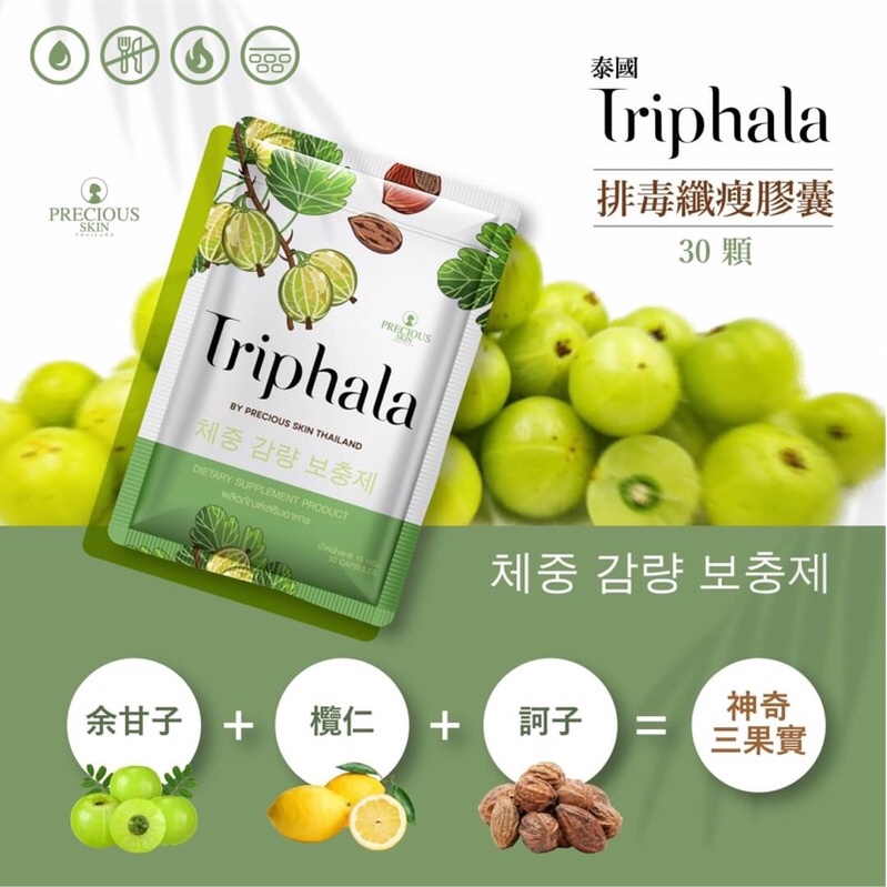 Detox khử mỡ giảm cân Triphala Thái Lan mẫu mới nhất