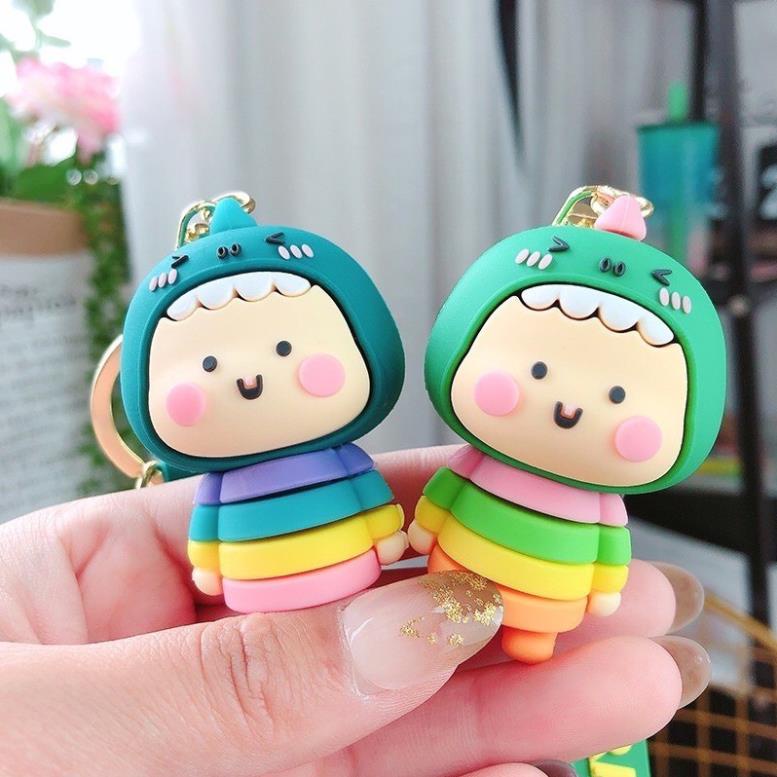 [Giá sỉ] Móc Khoá Hình Búp Bê Béo Khủng Long Siêu Dễ Thương