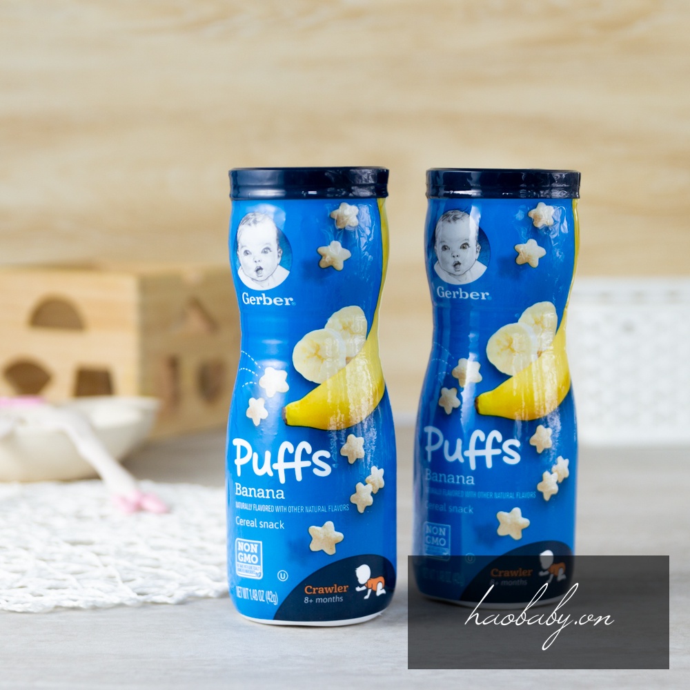 Gerber Puffs cao bánh hình ngôi sao ăn dặm cho bé