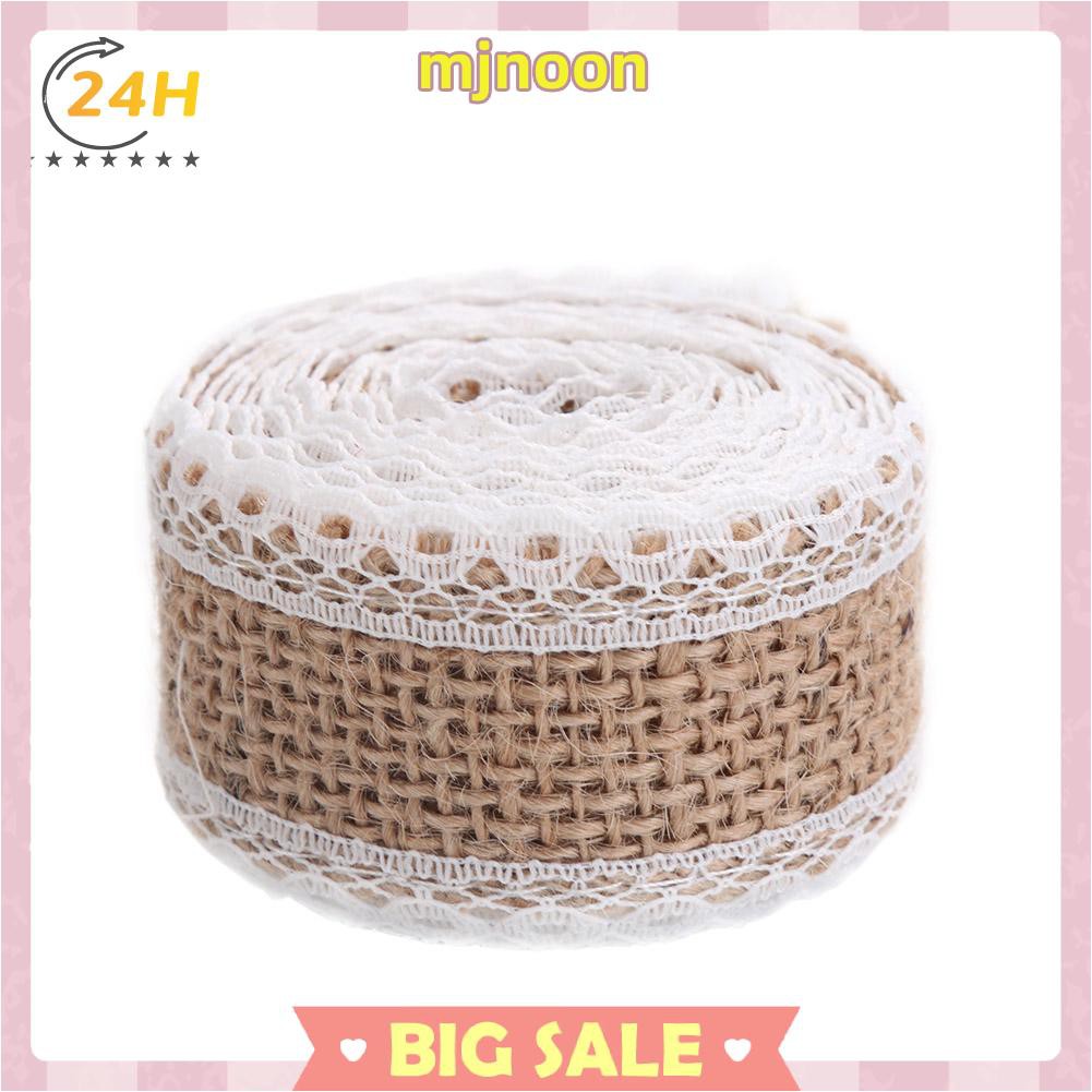 1 Cuộn Vải Đay Phối Ren Dùng Trang Trí