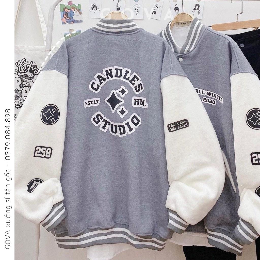 Áo bomber nỉ IN CS form rộng  Áo Khoác nỉ Unisex AKN6