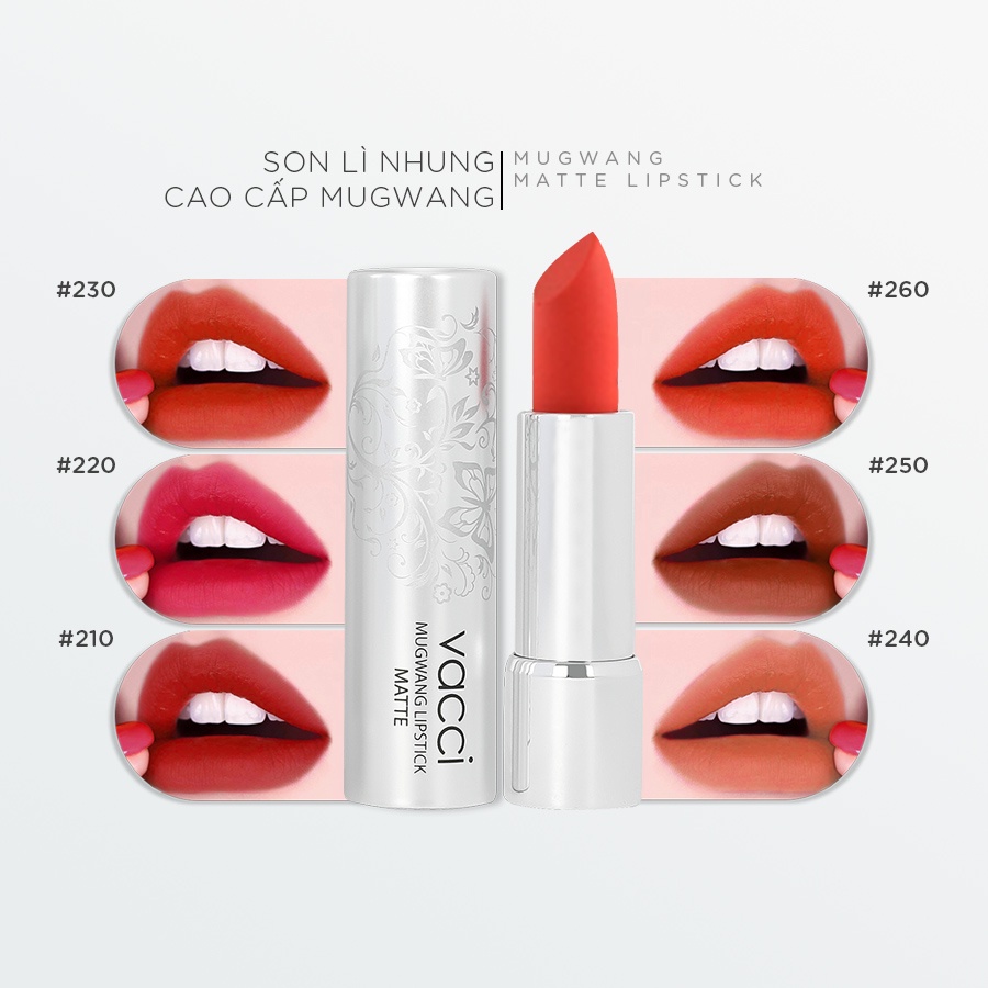 SON LÌ VACCI CAO CẤP THẾ HỆ MỚI LÂU PHAI - VACCI MUGWANG MATTE LIPSTICK