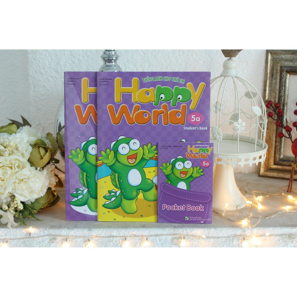 Sách - Tiếng anh cho trẻ em - Happy World bộ 2 cuốn 5a 5b