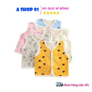 Áo gile nỉ bông QATE24 cực đẹp cho bé trai và bé gái Từ 3kg đến 16kg [ Hàng Chuẩn Loại 1 ]