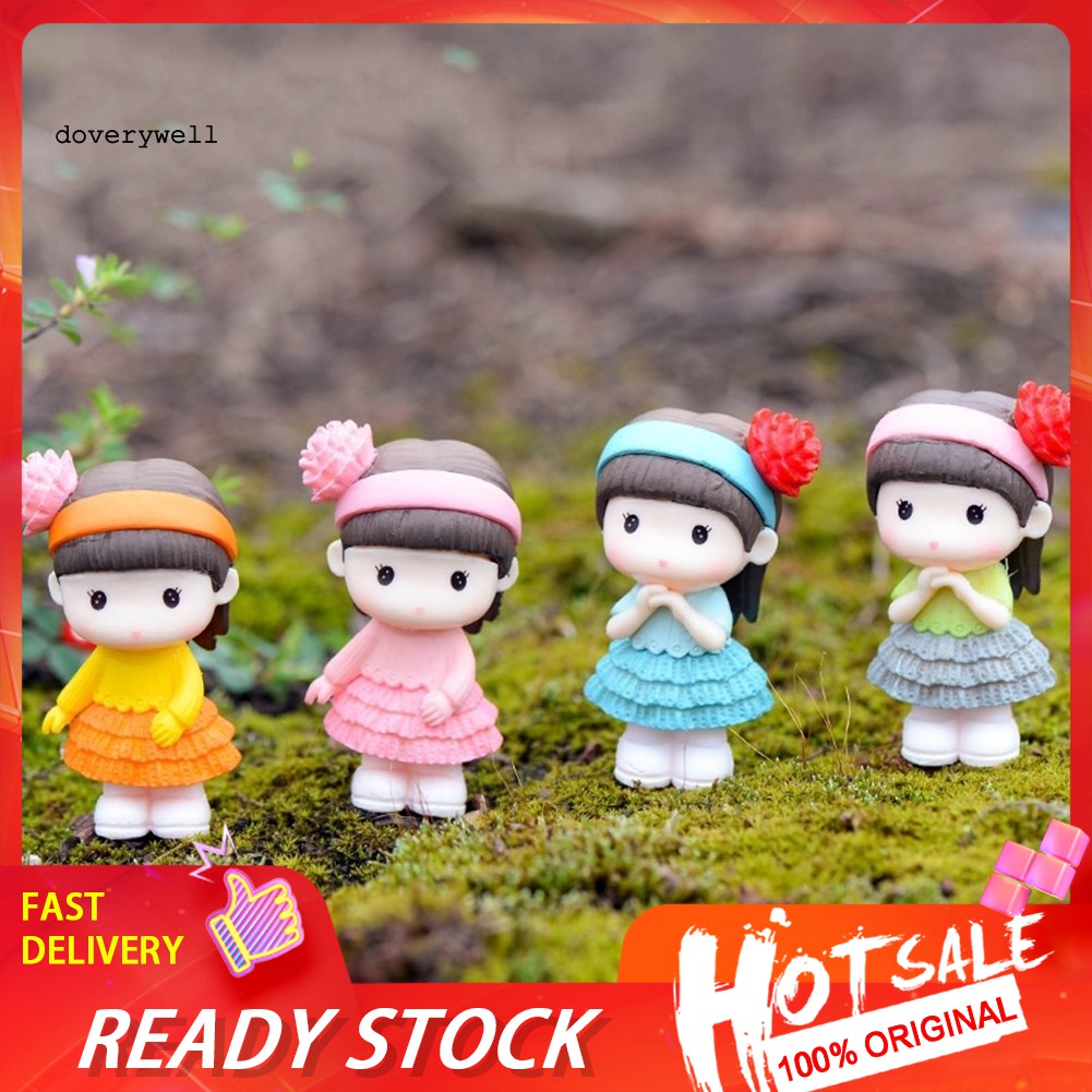 2 Mô Hình Búp Bê Mini Bằng Nhựa Resin Dùng Trang Trí Tiểu Cảnh Diy